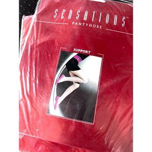 2 Pack Sensations Vintage Pantyhose Off White QUEEN Size 160 lbs, To 5'8" Suppor